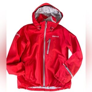 MARMOT women’s ski jacket; wind/waterproof; size s; red